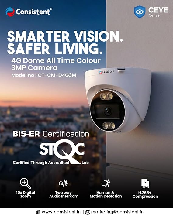 Consistent 4G CCTV Camera Dome