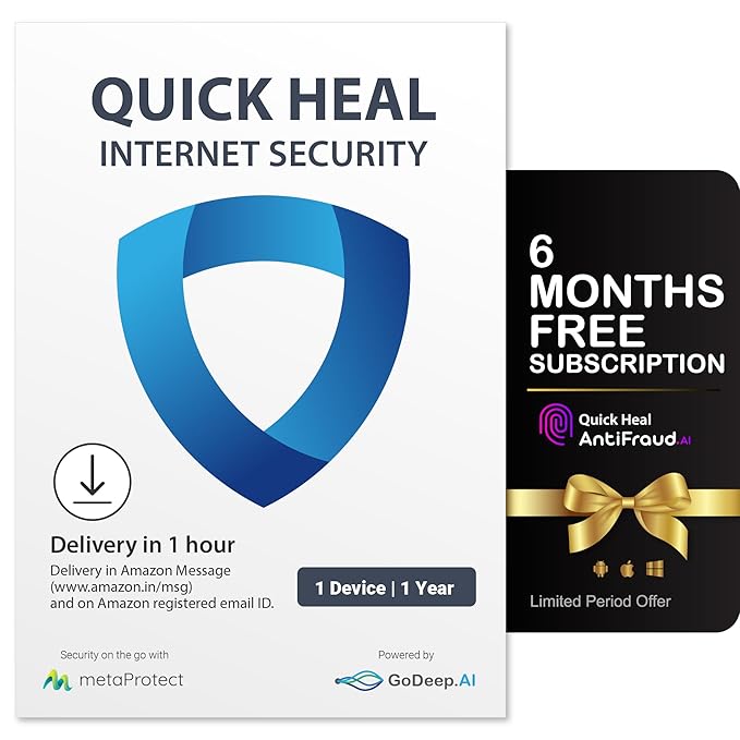 Quick Heal Internet Security 1 User, 1 Year