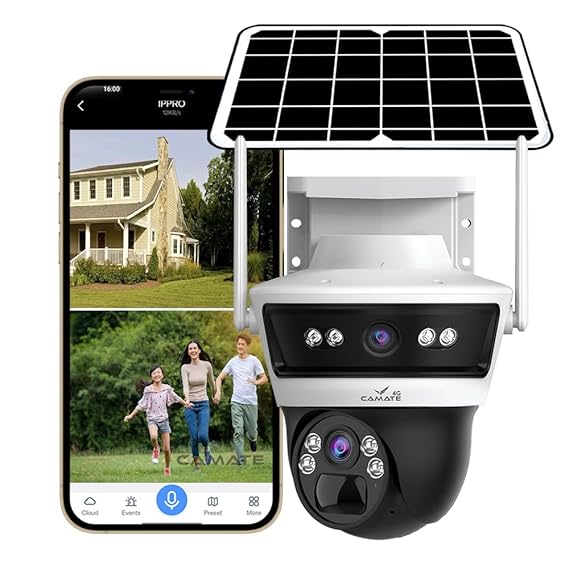 Wireless Outdoor CCTV Camera Solar Powered Battery